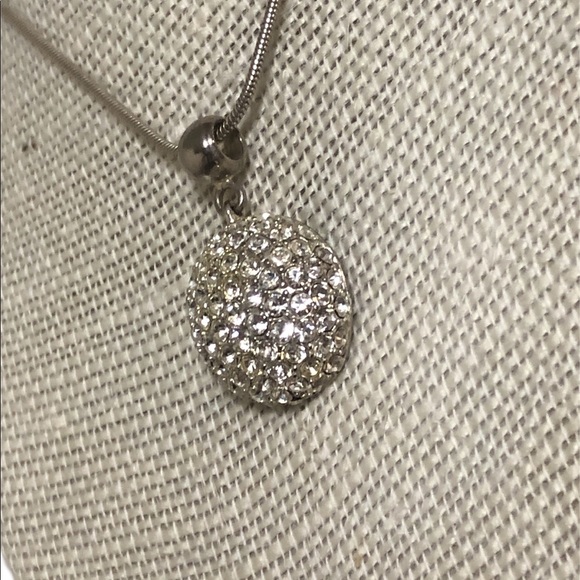 EUC Rhinestone Circle Necklace - Picture 2 of 4